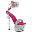 Pleaser SKY-327RSI - Silver / Hot Pink