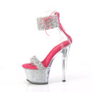 Pleaser SKY-327RSI - Silver / Hot Pink