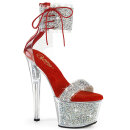 Pleaser SKY-327RSI - Silver/Red