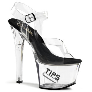 Pleaser TIPJAR-708-5 - Clear/Black