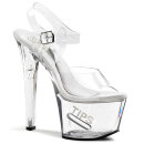 Pleaser TIPJAR-708-5 - Clear/Neon White