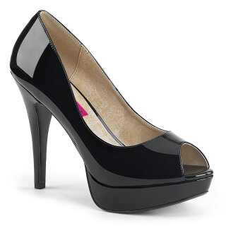 Pleaser Pink Label CHLOE-01 -  Patent Black