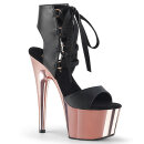 Pleaser ADORE-700-14 - Black/Rose Gold