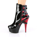 Pleaser DELIGHT-1012 - Patent Black / Red