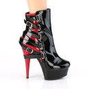 Pleaser DELIGHT-1012 - Patent Black / Red