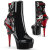 Pleaser DELIGHT-1012 - Patent Black / Red