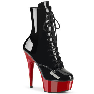 Pleaser DELIGHT-1020 - Patent Black/Red