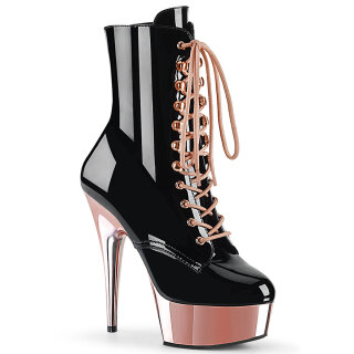 Pleaser DELIGHT-1020 - Black/Rose Gold