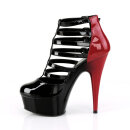 Pleaser DELIGHT-695 - Patent Black / Red