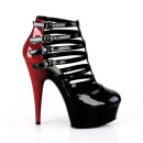 Pleaser DELIGHT-695 - Patent Black / Red