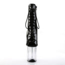 Pleaser FLAMINGO-1021 - Patent Black/Clear