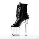 Pleaser FLAMINGO-1021 - Patent Black/Clear