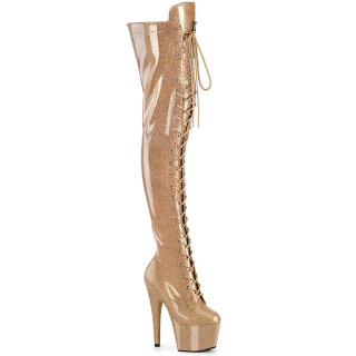 Pleaser ADORE-3020GP - Glitter Gold