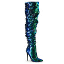 Pleaser COURTLY-3011 - Green iridescent