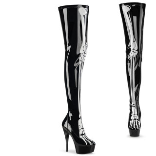 Pleaser DELIGHT-3000BONE - Patent Black