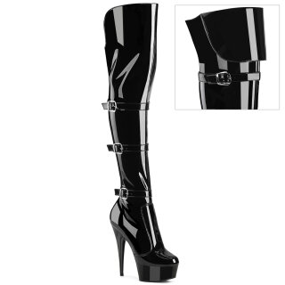 Pleaser DELIGHT-3018 - Patent Black