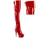 Pleaser DELIGHT-3018 - Patent Red