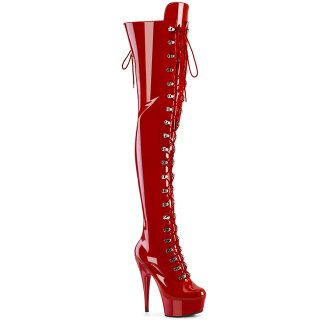 Pleaser DELIGHT-3022 - Patent Red