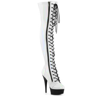 Pleaser DELIGHT-3029 - White Hologram