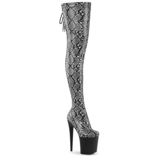 Pleaser FLAMINGO-3008SP - Grey Snake Print