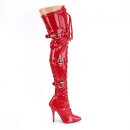 Pleaser SEDUCE-3028 - Patent Red