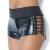 Darque Wet Look Booty Shorts - Black