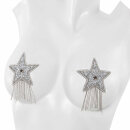 Coquette Star Rhinestone Nipple Pasties - Silver