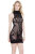 Coquette Neckholder Fishnet Mini Dress - Black