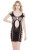 Coquette Straps Mini Dress with wide Cut-Outs - Black