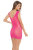 Coquette Short Fishnet Strap Dress - Neon Pink