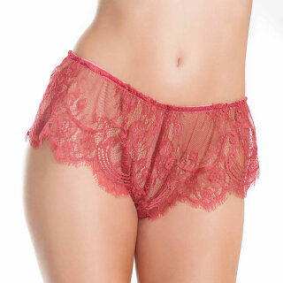 Coquette Mesh-Shorts - Merlot