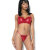 Coquette Wet Look Bra and String-Set - Merlot