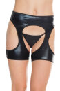 Coquette Wetlook Gater Chaps - Black