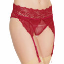 Coquette Suspender Panty Crotchless - Merlot