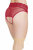 Coquette Suspender Panty Crotchless - Merlot