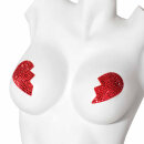 Coquette Rhinestone Nipple Pasties - Red