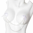 Coquette Nipple Pasties with Pearl Chains - White