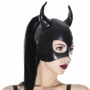 Darque Wet Look Mask Devil - Black