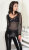 Patrice Catanzaro Transparent Long-Sleeved Mesh Shirt - Black