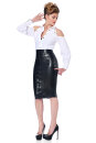 Patrice Catanzaro Knee-length Faux Leather Skirt - Black