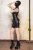 Patrice Catanzaro Buttless Wet Look Mini Dress ANDREA