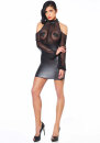 Patrice Catanzaro Off Shoulder Wet Look Mini Dress SOPHIE