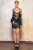 Patrice Catanzaro Sleeveless Wet Look Mini Dress CALICIA