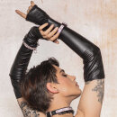 Patrice Catanzaro Gauntlets with thumbs - Wetlook Black