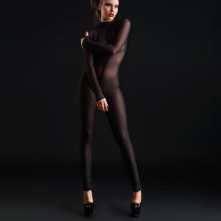 Patrice Catanzaro Longsleeve Mesh Catsuit - Black