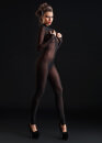 Patrice Catanzaro Longsleeve Mesh Catsuit - Black