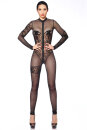 Patrice Catanzaro Mesh Catsuit MIRIA - Black