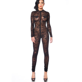 Patrice Catanzaro Mesh Catsuit - Tattoo Black