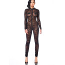 Patrice Catanzaro Mesh Catsuit - Tattoo Black