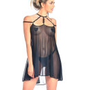 Patrice Catanzaro Neckholder Mesh Mini Dress - Black